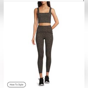 SPANXshape Leopard Print Booty Boosting Workout Set